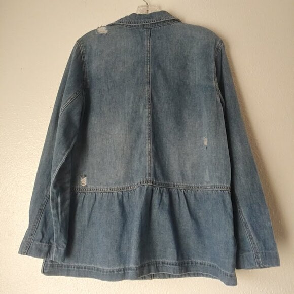 Democracy women's size M distressed denim jacket - Picture 4 of 16